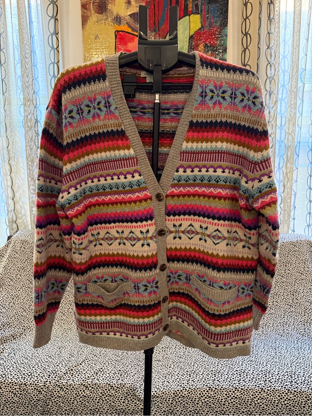 Sundance Multicolor Fair Isle Cardigan